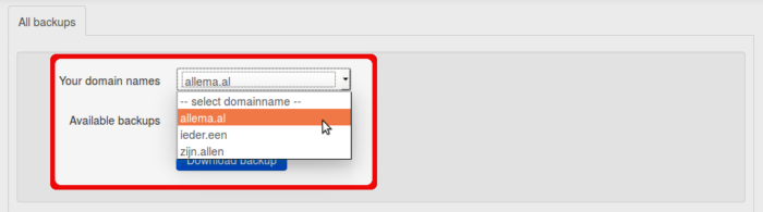 Backups-fileserver (domainsdrop) select