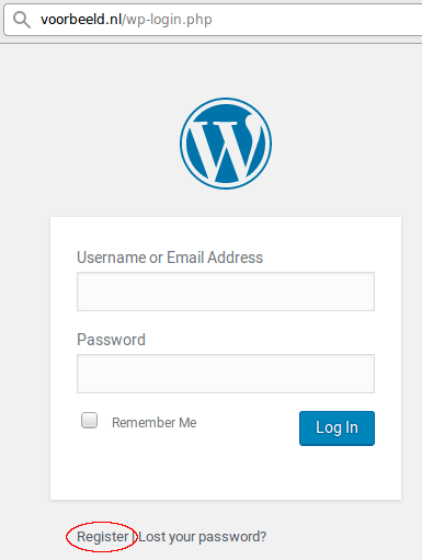 This is where you register new users Register new user